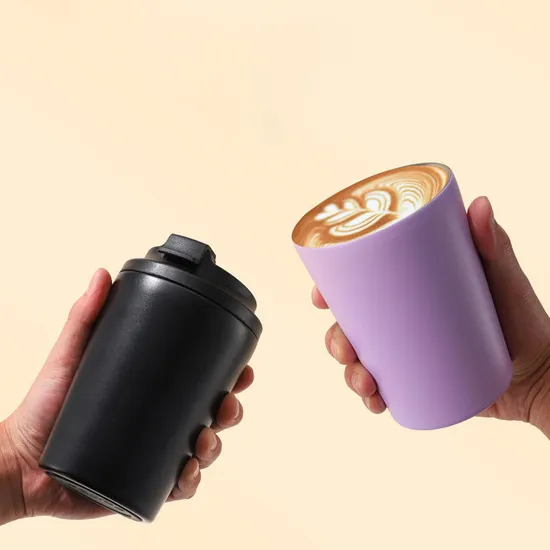 Simple Thermos Bottle Portable Coffee Thermal Mug Stainless Steel Vacuum Insulated Mug with Scale Cold Drinking Cups