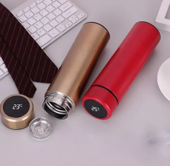 Business Gifts Intelligent Touch Display Temperature Stainless Steel Thermos Cup