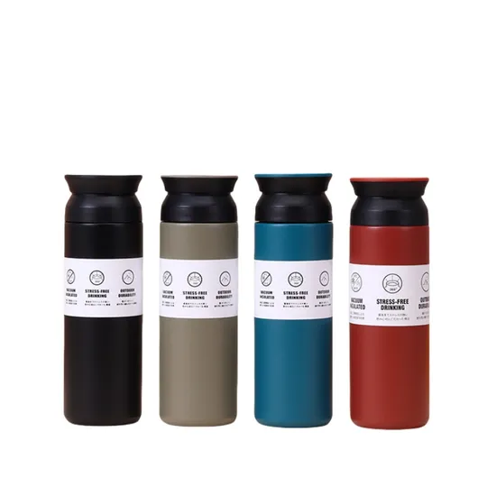 High Quality 350ml 480ml Japanese Style Double Wall Coffee Mug 304 Stainless Steel Insulated Vacuum Thermos Cup Travel Thermal Flask