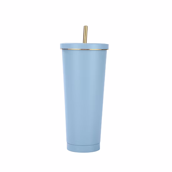 Coffee Thermos Stainless Steel 304 Gift Car Cup with Straw Portable