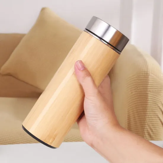 Factory Price Stainless Steel Bamboo Fiber Bottle Thermos Thermal Cup