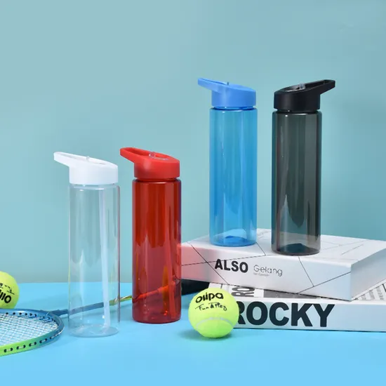 Wholesale 750ml Tritan Material BPA Free Lids Custom Logo Portable Plastic Water Bottle with Straw for School