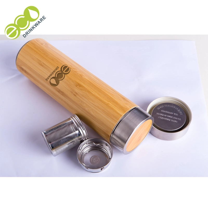 Hot Sale Everyday Use Christmas Thermos Bottle Bamboo Cup