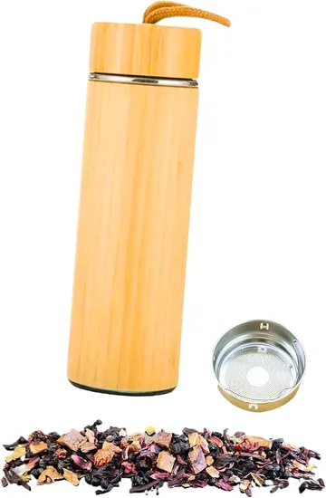 Stainless Steel Smart Car Bamboo Shell Cup; Nan Bamboo Straight Cup Thermos Water Cup Bamboo Cup 