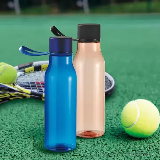 Wholesale Transparent BPA Free Plastic Tritan Drink Bottle Custom Sport Water Bottles with Silicone Strap for Drinks 