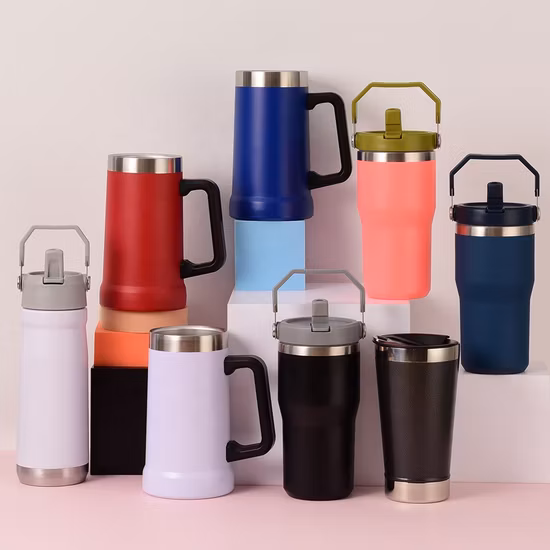Kids Custom Tumbler Wholesale Thermo Sippy Stainless Steel Vacuum 40oz Drink Coffee Tea Cups with Lids and Straws