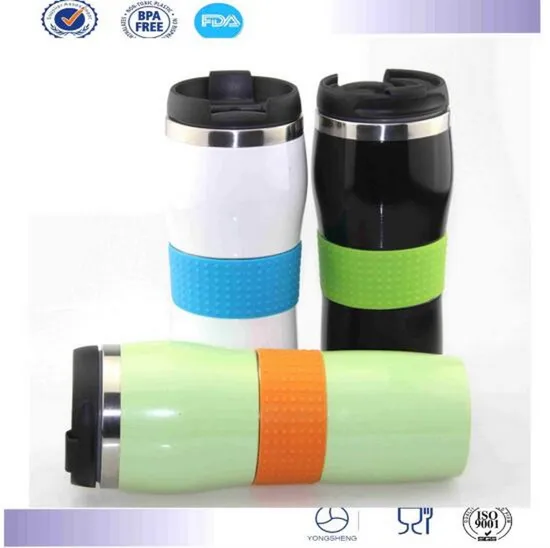 Stainless Steel Inside and Plastic Outside Car Thermos Cups 