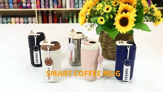 Wholesale Insulated Stainless Steel Coffee Thermos Intelligent Digital Display Insulation Cup for Sports Gym 