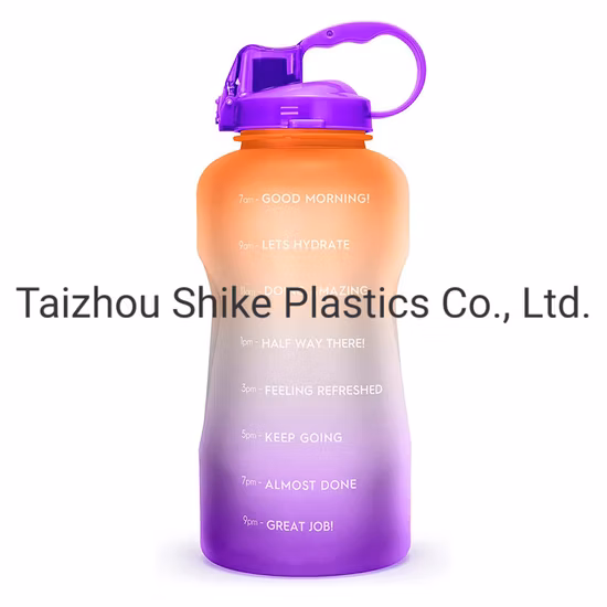 BPA Free Water Jug Plastic Gallon Water Bottle with Time Marker Straw